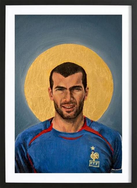 Football Icon - Zinedine Zidane 2006 en Affiche premium encadrée par David Diehl | Football icon ...