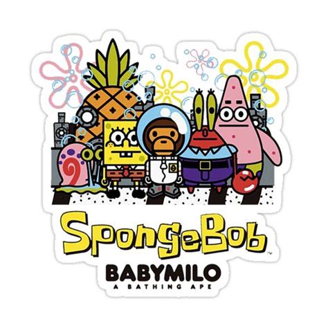 Bape Baby Milo Spongebob Rare Collab Sticker by Reto Run【2021】 | スポンジボブ, スポンジボブの壁紙, スポンジボブ イラスト