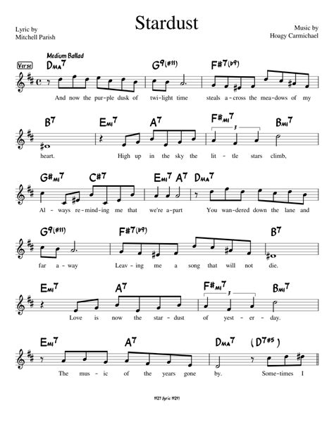 Stardust Sheet music for Piano (Solo) | Musescore.com