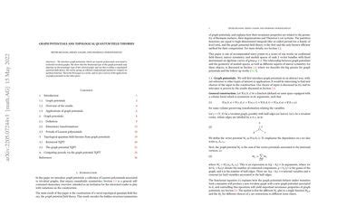 Graph potentials and topological quantum field theories | Papers With Code