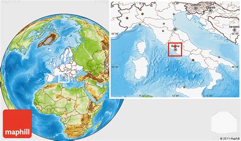 Physical Location Map of Holy See (Vatican City), highlighted continent