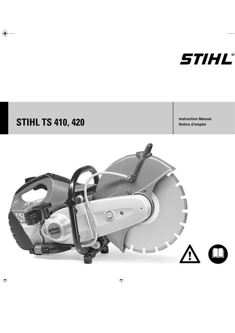 STIHL TS 410 INSTRUCTION MANUAL Pdf Download | ManualsLib