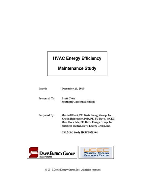 HVAC Energy Efficiency Maintenance Study | PDF | Hvac | Air Conditioning