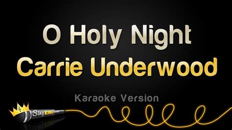 Carrie Underwood - O Holy Night (Karaoke Version) - YouTube