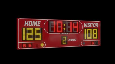 High School Gymnasium Scoreboards - 10' Basketball Scoreboards ...