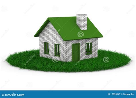 House on grass stock illustration. Illustration of estate - 17655647