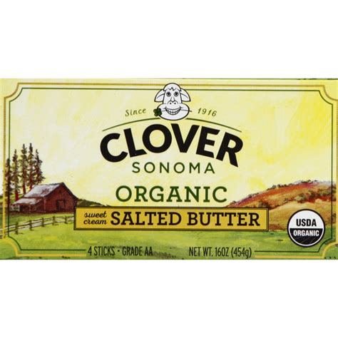 Clover Butter, Organic, Salted, Sweet Cream (1 lb) - Instacart