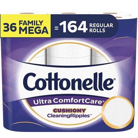 Cottonelle Ultra ComfortCare Toilet Paper with Cushiony CleaningRipples ...