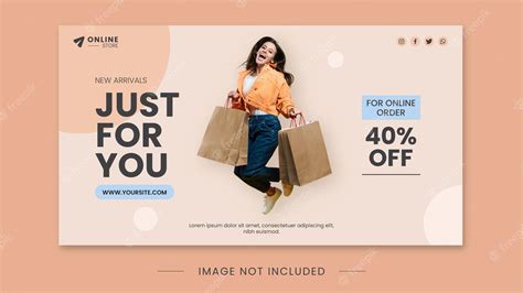 Premium Vector | Online shop banner template