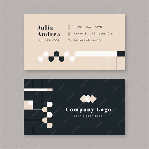 Premium Vector | Flat design minimalist business card