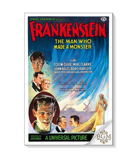 FRANKENSTEIN Collector's movie poster (1931) Boris Karloff, James Whale