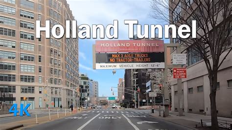 Driving through Holland Tunnel from Canal Street NYC Westbound - YouTube