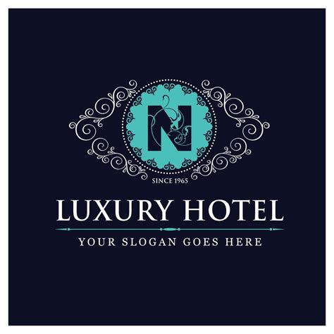 Luxury hotel design with logo and typography vector 13372156 Vector Art at Vecteezy