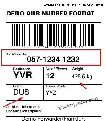 Lufthansa Cargo Tracking,AWB Number Tracking