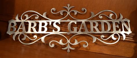 Custom Metal Garden Sign - Custom Metal Name Sign Custom metal Sign Metal Custom Garden Art ...