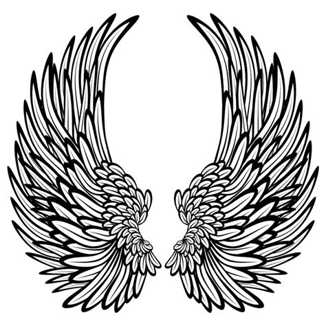 printable angel wings coloring pages - 17 - q | Angel wings clip art ...