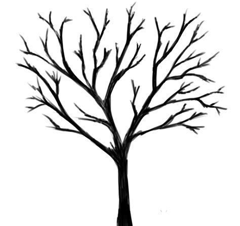 drawing of a black tree - Clip Art Library