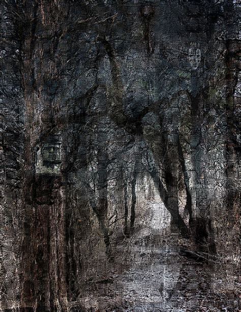 Scary Path - Dark Forest Mixed Media by Marie Jamieson - Fine Art America