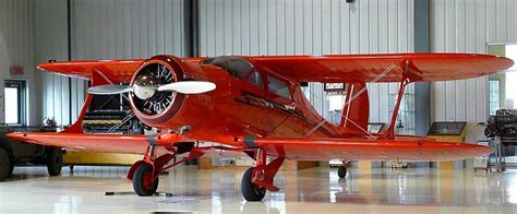 The Beechcraft Model 17 Staggerwing is an American biplane with an atypical negative wing ...