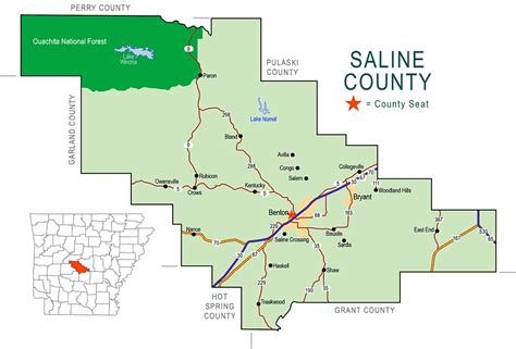 Saline County Map - Encyclopedia of Arkansas