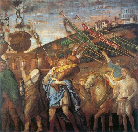 Museum Art Reproductions Triumphs of Caeser (scene 4) -, 1500 by Andrea Mantegna (1431-1506 ...