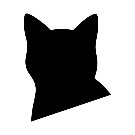 Cat Head silhouette illustration on isolated background 36273638 Vector Art at Vecteezy