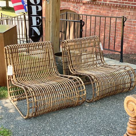 (SOLD) Lazy, Lean, Low – New Modern Indoor/Outdoor Faux Wicker Armless Chair | Housatonic ...