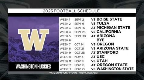 Washington's 2023 football schedule: Previewing the Huskies’ season ...