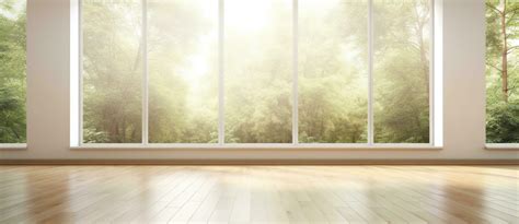 Empty room with bog window and wooden floor 27032238 Stock Photo at Vecteezy