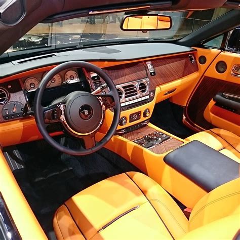 Beautiful interior in the Rolls-Royce Dawn