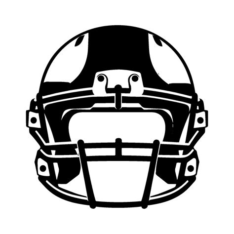 American Footballer Helmet vector silhouette, Black Silhouette of Football Helmet Clipart ...