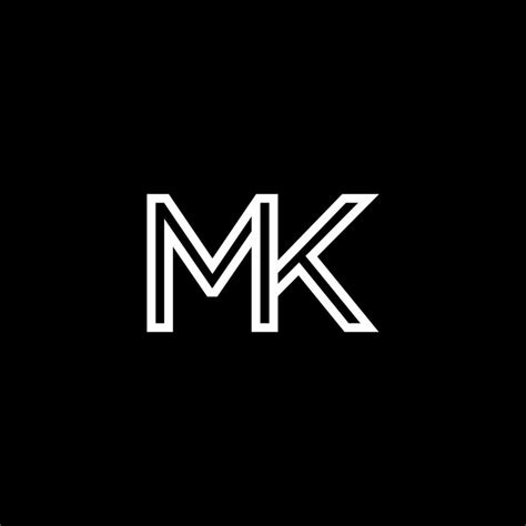 MK Monogram Initial Capital Letter Design Modern Template 2820396 Vector Art at Vecteezy