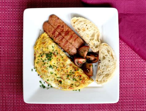 Breakfast of Champions-Ham and veggie omelet recipe