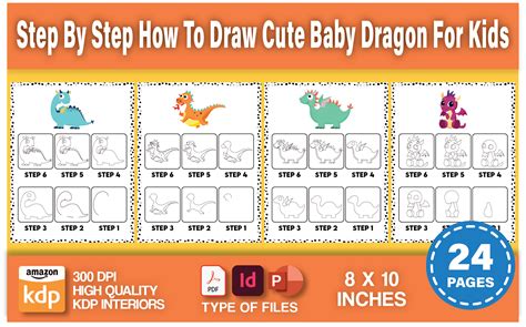 How to Draw Cute Baby Dragons by Steps Graphic by Ayoub Ennaciri · Creative Fabrica