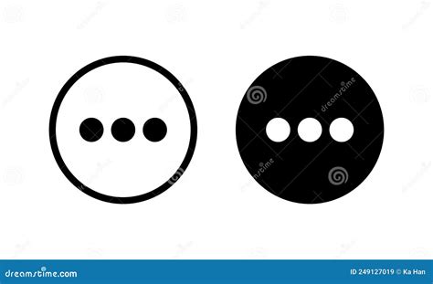 Ellipsis Menu Icon Vector. Three Dots Sign Symbol Stock Vector - Illustration of pictogram ...