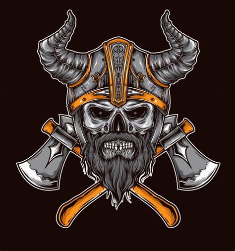 Viking Skull Vector