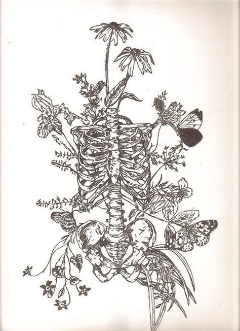 Favorite skeleton with flowers | Bird skull tattoo, Cage tattoos ...