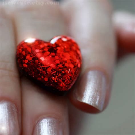 Red Glitter Hearts - Etsy