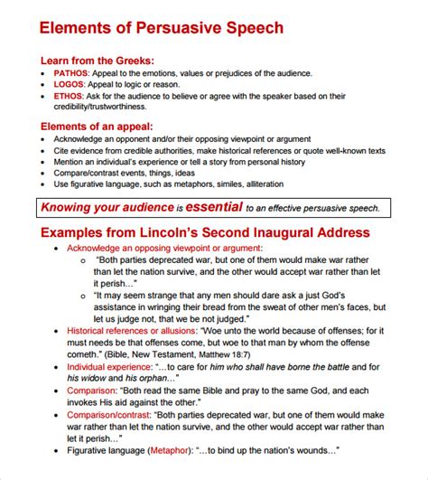 Persuasive Speech Examples - 7+ Download Documents in PDF