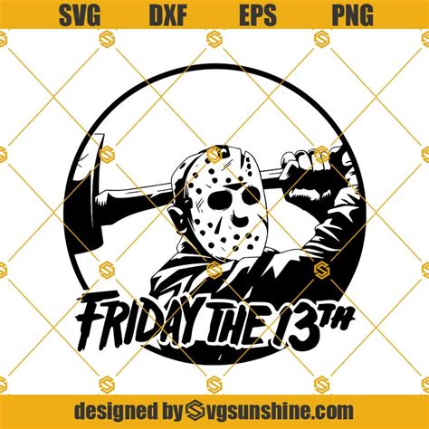 Jason Voorhees SVG Friday the 13th SVG PNG DXF EPS Cut Files Vector Clipart Cricut Silhouette