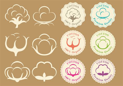 Cotton Logos And Badge Vectors - Download Free Vector Art, Stock Graphics & Images