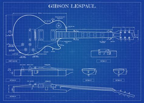 Gibson LesPaul blueprint by me : guitars