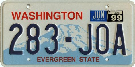 Washington State License Plate Guide – Danny's License Plates