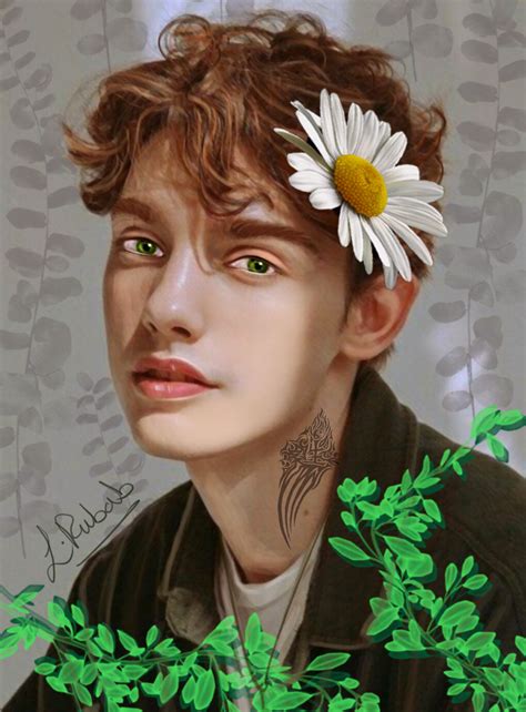 ArtStation - Boy with Flower (portrait 007)