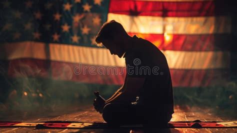 National Day of Prayer. the Soldier Knelt in Prayer. Stock Photo - Image of solemn, generated ...