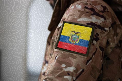 Premium Photo | Ecuador soldier soldier with flag ecuador ecuador flag on a military uniform ...