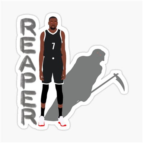 "Kevin Durant Slim Reaper Brooklyn Nets Writing " Sticker for Sale by Carco | Redbubble