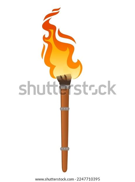 Medieval Torch Light Vector Illustration Isolated Stock Vector (Royalty Free) 2247710395 ...