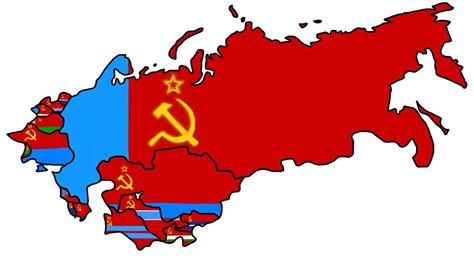 Soviet Flag Map