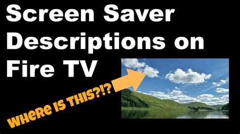 Firestick TIP! Turn On Screen Saver Descriptions on Amazon Fire TV! - YouTube